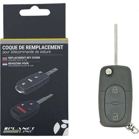 COQUE CLE ADAPTABLE POUR AUDI 2 BOUTONS LAME FRAISEE KEYSKAR (1/5)