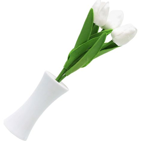 Mikinona Lampe de Table Tulipe Réaliste LED à Lumière Blanche (1/5)