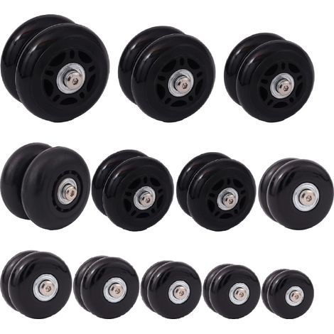 Paire Bagages Valise réparation et Remplacement Roues Essieux 80mm x 24mm (1/5)
