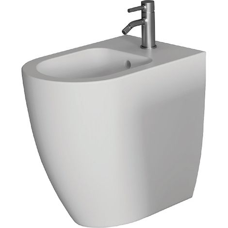SCELTO DA DESIVERO Bidet tiger h 50 a terra filo parete mf bco lucido fissaggi inclusi codice prod: DSV17988 (1/2)