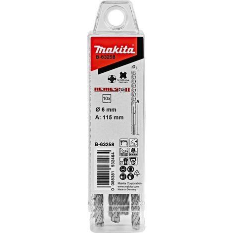 Makita HM Bohrer NEMESIS II Ø 6,0 mm, Länge 115 mm, SDS-plus, 10 Stk. (1/2)