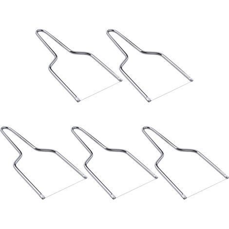 Lot de 5 trancheuses à fromage en acier inoxydable avec fil à fromage multifonction