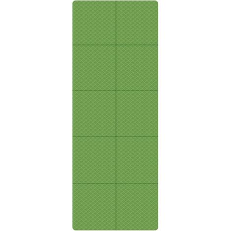 Tappetino da yoga pieghevole, tappetino per allenamento fitness, tappetino da yoga da viaggio double-face, antiscivolo, per yoga, pilates, esercizi a terra, 183 x 61 x 0,4 cm, verde (1/5)