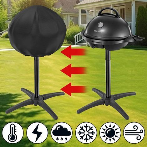 Housse Barbecue - Ronde - 50 x 45 cm - 210D - Protection Anti-pluie Et Solaire - 1 Pièce (1/5)