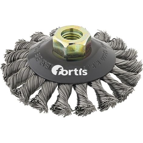 Fortis Kegelbürste Stahldraht 115 mm gezopft (1/5)