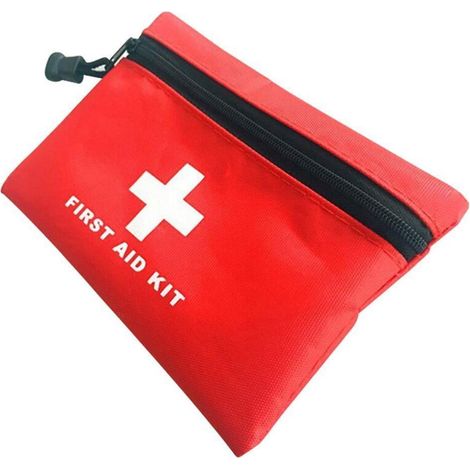 Erste-Hilfe-Tasche Rot, kompakt, wasserdicht, Nylon, 15x10cm