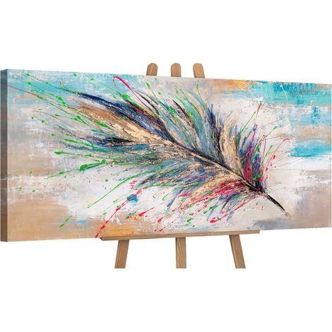 Gemälde Leuchtendes Gefieder auf Keilrahmen 115x50 cm (1/5)