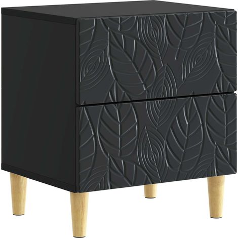 Comodino Nero 43 x 34,5 x 48 cm Legno ingegnerizzato vidaXL