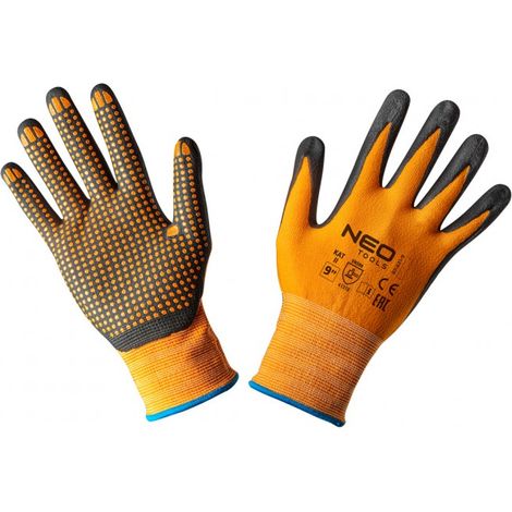 Gants de travail en nylon avec picots en nylon, taille 9, NEO 97-621-9 (1/3)