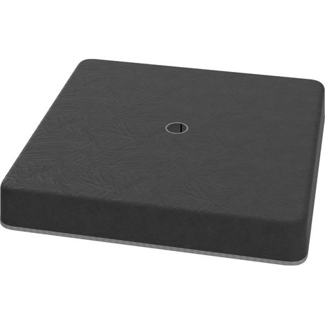 Zavorre per base ombrellone in plastica nera 89 x 89 x 10,5 cm riempibili con sabbia (1/5)