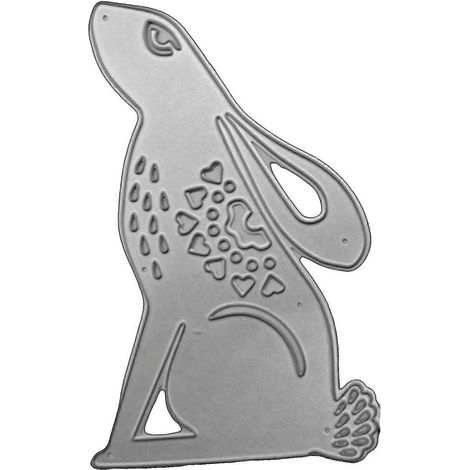 Stanzform „Osterherz-Hase“ aus Metall, Schablone für DIY-Scrapbooking-Alben, Papierkarten, Prägeformen, Basteldekoration