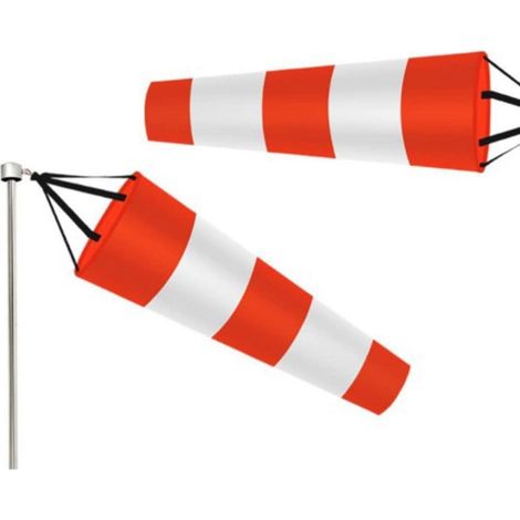 Manche à vent rouge et blanc Ripstop-polyester avec bandes réfléchissantes pour extérieur