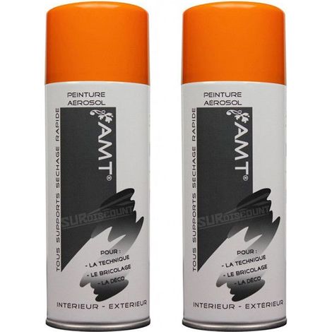 Bombe de Peinture - AMT - Fuzhou - 330ml - Lot de 2 - Acrylique Intérieur/Extérieur (1/2)