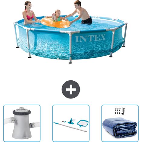 Piscine Intex Cadre Rond - 305 x 76 cm - Inclus Accessoire CB81 (1/5)