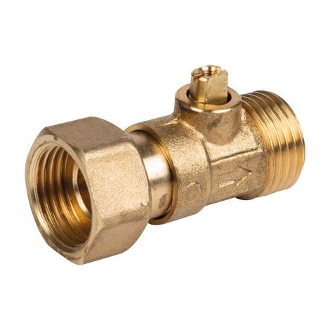 Vanne à sphère laiton pour collecteur ACS à écrou tournant 1/2"-M1/2" - Série 6331 15x21