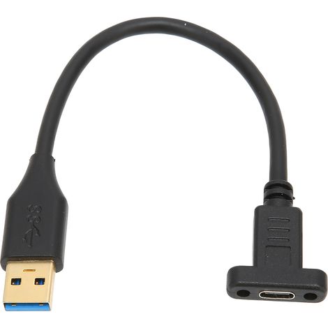 Câble USB 3.0 Type C Mâle vers Femelle 20cm Doré Haute Vitesse 5Gbps PVC (1/5)