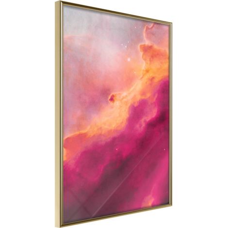 Affiche Murale Encadrée "Explosion of Colours" 30 x 42 cm Or