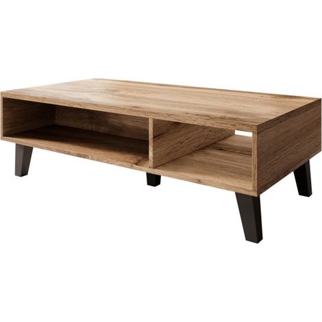 Table basse design décor chêne wotan Stik (1/4)