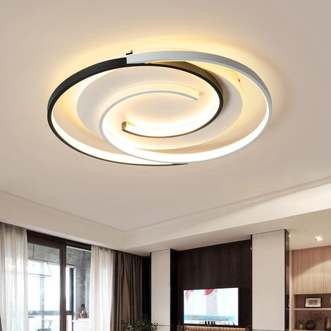 46w 42CM Plafonnier LED moderne, plafonnier rond dimmable pour salon, chambre à coucher, cuisine (1/5)
