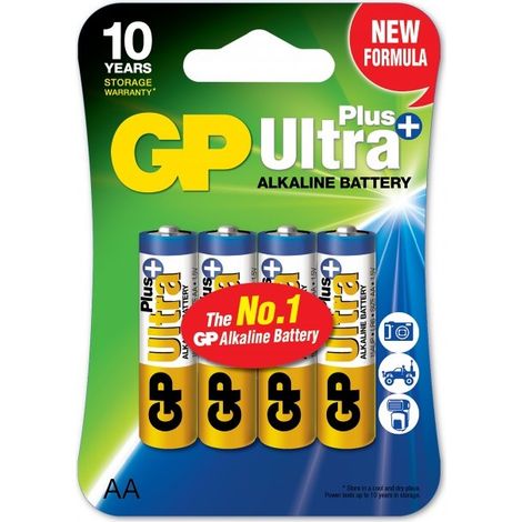 Blister de 4 piles AA / LR6 ULTRA PLUS GPBM 151121