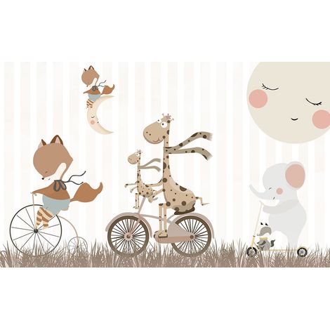 Papier peint panoramique Enfants - Animaux - 260 cm x 162 cm (1/2)