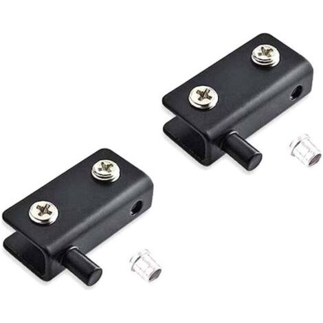 2 Stück Edelstahl-Glastürscharniere, verstellbare Glastürscharnierklemme (40 x 20 x 10 mm), Scharnierclip