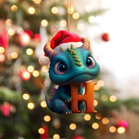 Ornement Acrylique - Lettres Dinosaure - Décoration Arbre De Noël Intérieur - 26 Pièces (1/5)