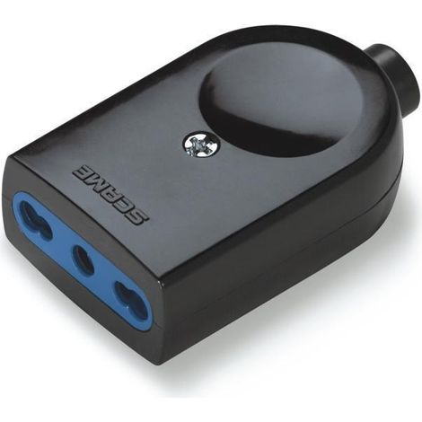 Presa mobile 2p t 16a tecnopolimero nero scame 106.3013 n
