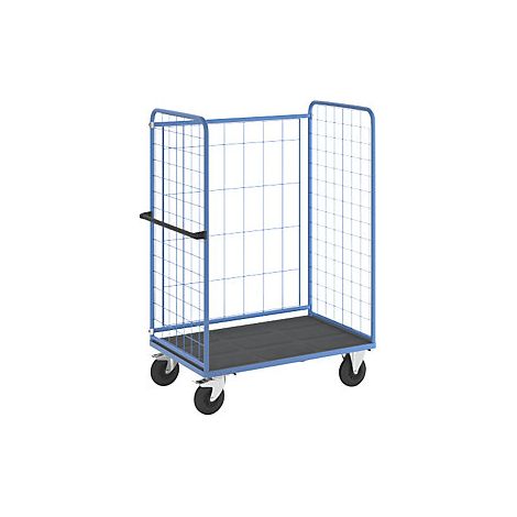 eurokraft pro  Carrello a ripiani  sponde grigliate su tre lati