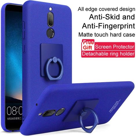 Compatible avec Huawei Mate 10 Lite - Coque à anneau IMAK - Bleu (1/5)