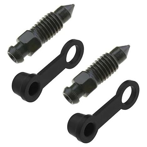 Brake Caliper Bleed Screws M8x1.25mm with Dust Plugs for Motorcycles Electric Vehicles Nipple
