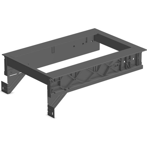 Ninka Hängerahmen KB 400mm - Halterung für Mülleimer passend zu eins2sechs Mülltrennsystem, Aluminium dunkelgrau