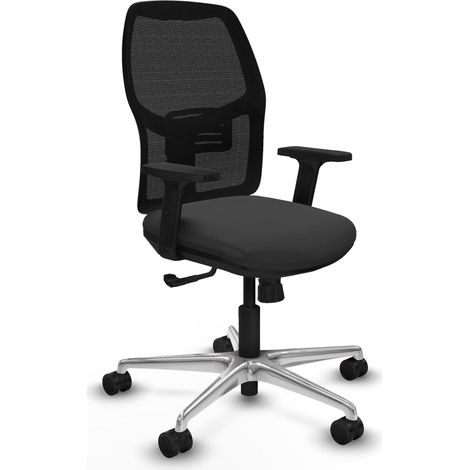 Sedia ergonomica piqueras y crespo Alfera nero tessuto rete (1/2)
