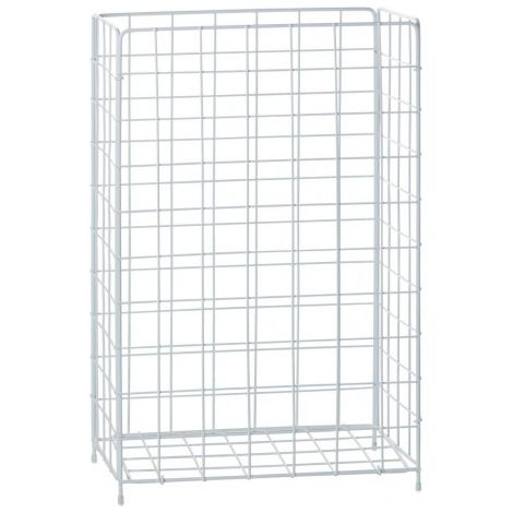 Corbeille treillis 60 litres métal blanc (1/2)