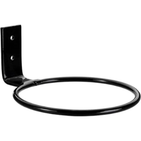 Support mural pour pot de fleurs en fer, diamètre 15 cm, non pliable, noir, adapté au balcon, au jardin ou à la maison, 1 pièce (1/4)