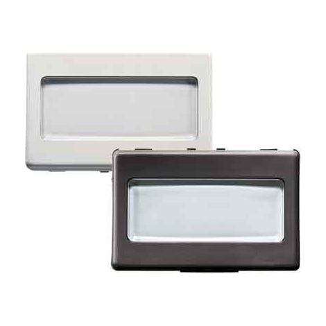 PULSANTE CON PORTANOME 'SYSTEM' 3 moduli - 1P NA 250V - Nero - GEWISS