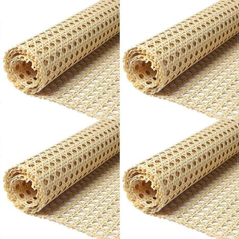 4 rouleaux de sangle en rotin de 80 pouces de long (6,6 pieds) et de 16 pouces de large, en rotin naturel, pour meubles, chaises et armoires. (1/5)