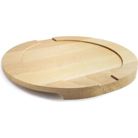 Base en bois pour assiette en fonte de 30 cm, bois de hêtre