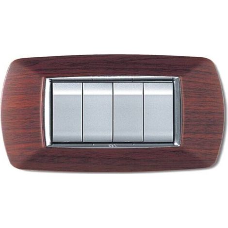 PLACCA LIFE LIVING PLAST LEGNO SCURO 4P