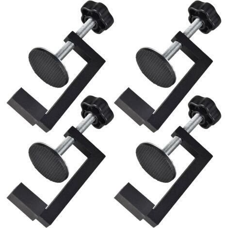 4 Pieces Black 10-57 mm Screw Clamp, Robust and Easy to Use, Mini Clamp, Compact and Portable, Wood Table Clamping, for Welding, Carpentry, Building (1/5)