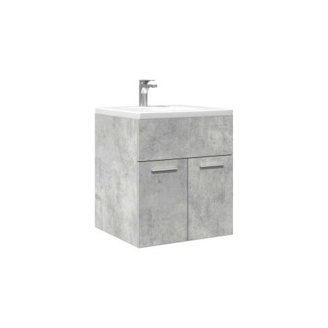 Armoire de lavabo de salle de bain gris béton 41x38,5x46