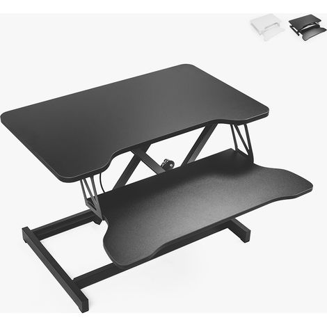Soporte para monitor de PC de escritorio, ajustable en altura, blanco y negro Jallo - Negro (1/5)