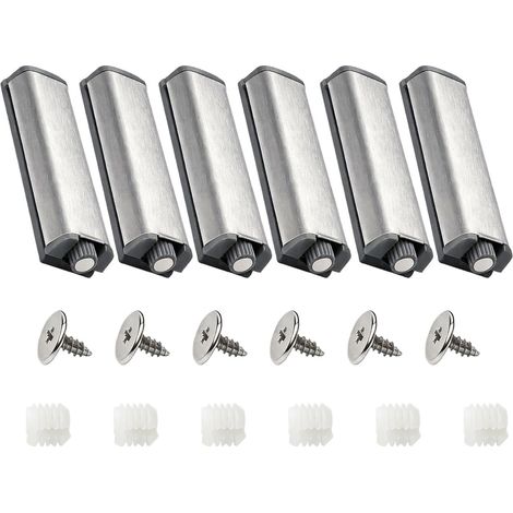 Set mit 6 Türöffnern mit Druckmechanismus – Edelstahl – Für TV-Schränke, Schubladen, Küchenschranktüren, Küchenschränke (1/5)