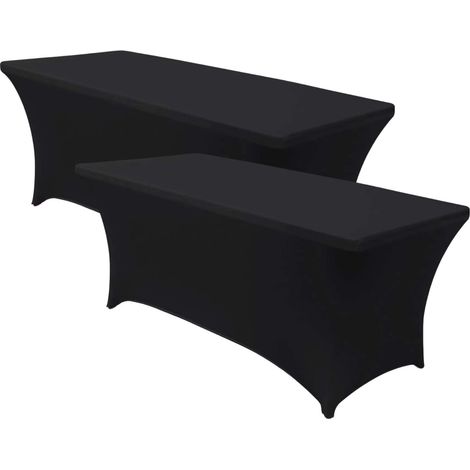 Confezione da 2 coperture per tavoli pieghevoli rettangolari da ristorazione, 150 x 74 cm, 7house