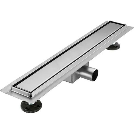 Caniveau de douche, BZ8502, dimensions 550 mm x 70 mm, acier inoxydable, finition chrome argenté (1/5)
