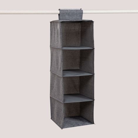 Sklum – Organisateur suspendu 85 cm – Structure en polyester et coton – Fixation velcro – Dimensions 85x26x26 cm – Pliable pour rangement facile