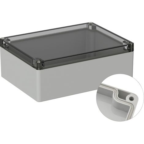 TRU COMPONENTS TC-9065492 Outdoor-Gehäuse 200 x 150 x 75 Polycarbonat Lichtgrau (RAL 7035) 1 St. (1/2)
