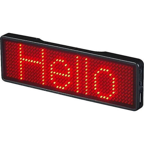 Badge nominatif LED Bluetooth rechargeable, affichage lumineux LED, type 2 (1/5)