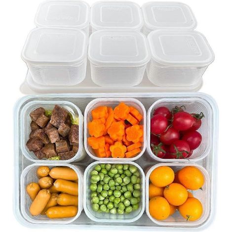 Lot de 6 boîtes de conservation hermétiques sans BPA - Empilables pour une organisation optimale du garde-manger (1/5)