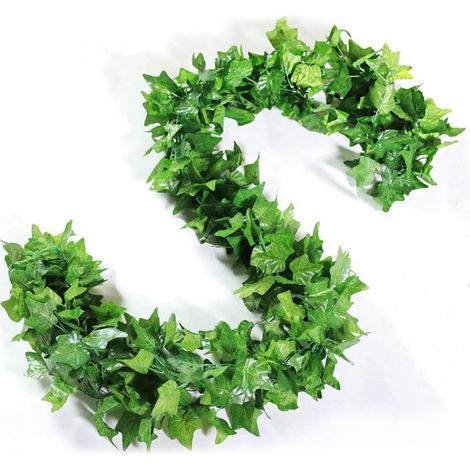 12 pezzi di edera artificiale appesa, ghirlanda verde per ufficio, cucina e decorazione di nozze (24 m)